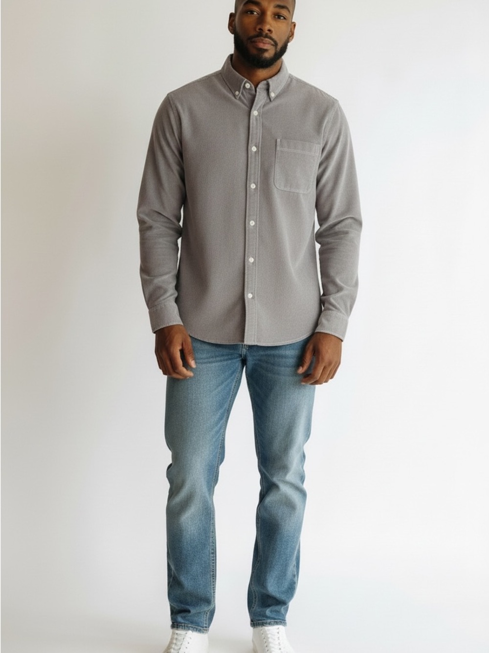 Tommy Bahama Grey Long-Sleeve Button-Down Shirt